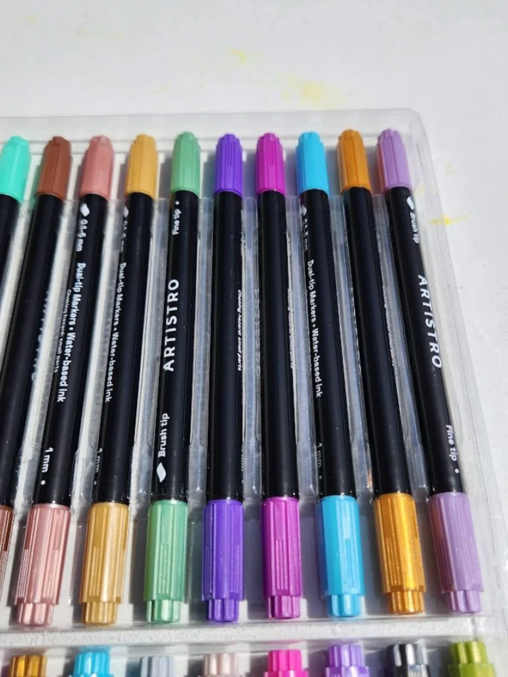 NEW Art Supplies Brush Metallic Markers Pens for Adult Coloring Books School 36